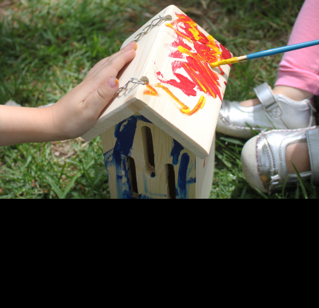 Painting a Butterfly House with Kids Spring Activity Seams Sew Lo