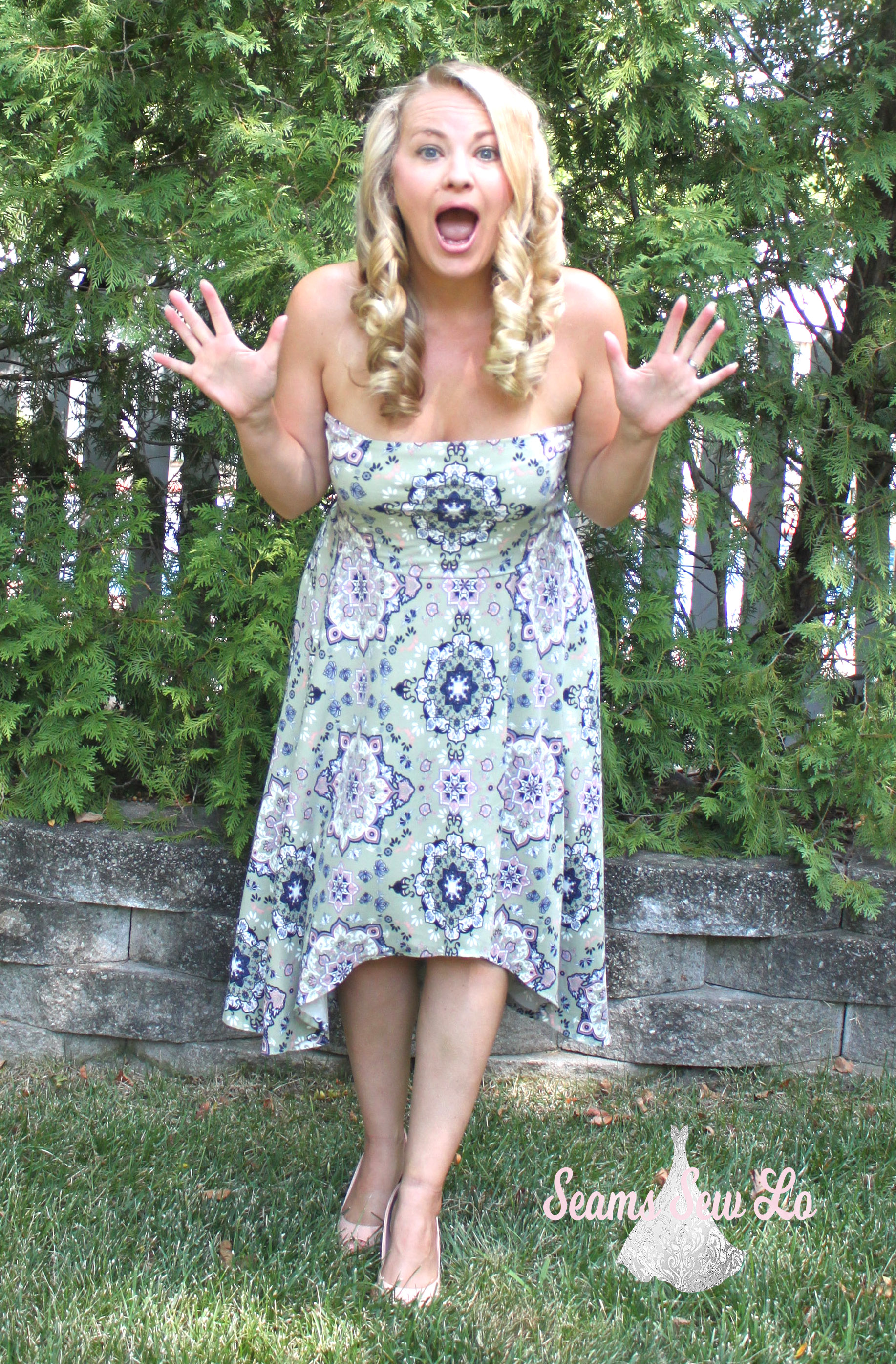 OMG Free Strapless dress sewing pattern by DIBY CLub Seams Sew Lo