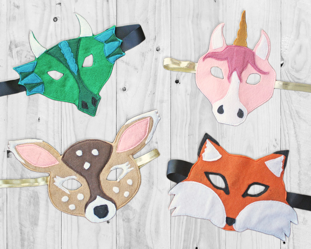 No-Sew Free Felt Animal Mask Patterns