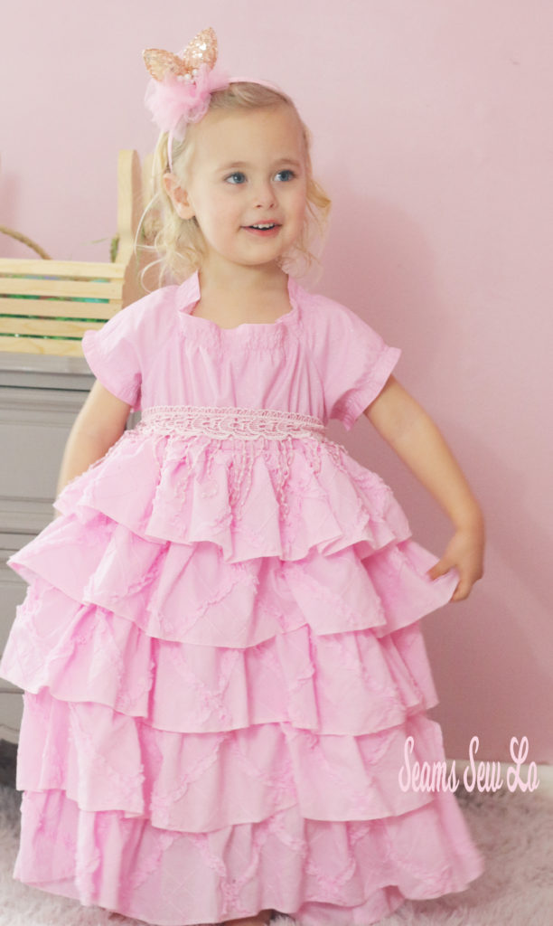 Girls Easter dress sewing pattern by Handmaidens Cottage - Seams Sew Lo