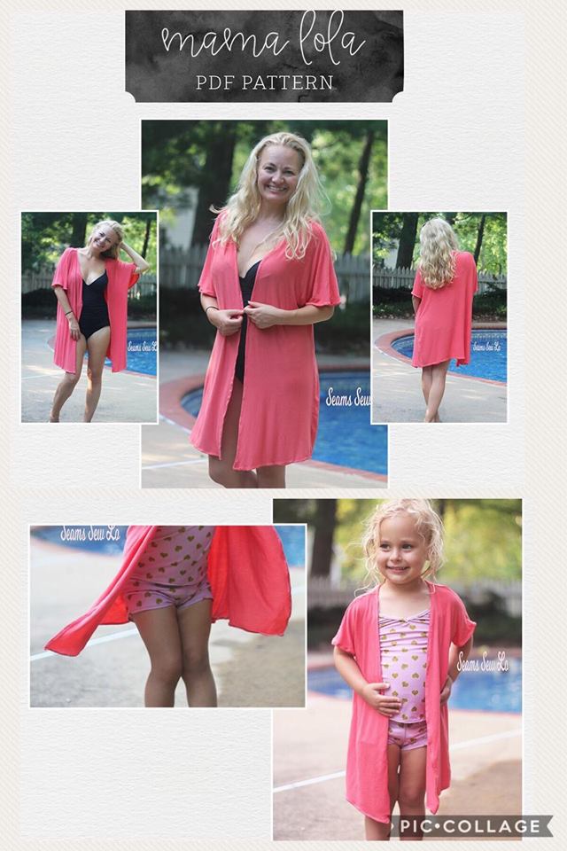 Mommy and Me Matching Swimsuit Cover Up Sewing Patterns by M4M Seams